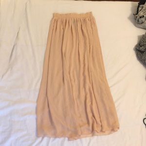 Ballet-pink long skirt